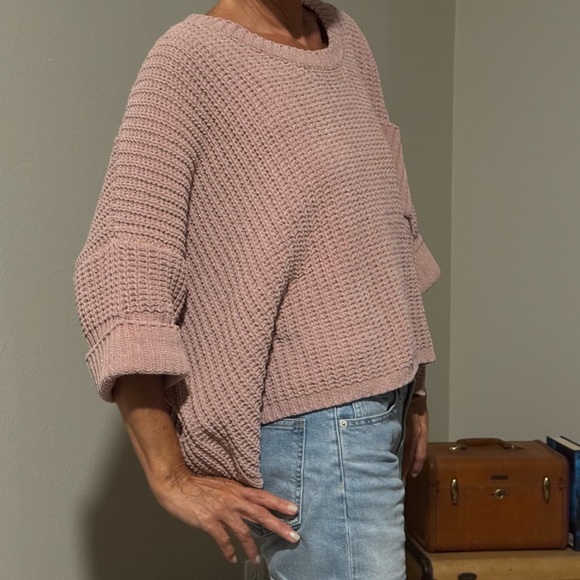 POL Size Small Soft Pink Lightweight Chenille Sweater - Picture 2 of 9